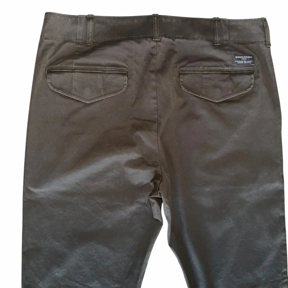 Banana Republic Slim Fit Heavyweight Premium Cotton Chino Pants Brown 32x32